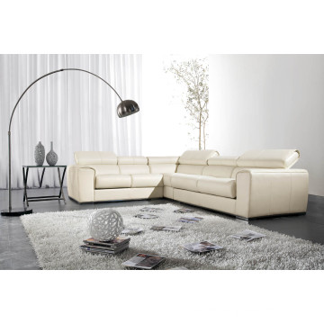 Echtes Leder Chaise Leder Sofa Elektrisch Verstellbares Sofa (574)